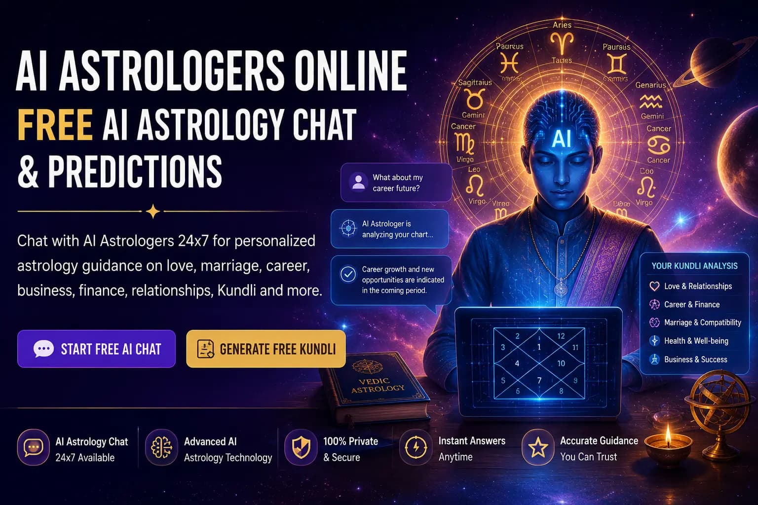 AI Astrologers Online - Free AI Astrology Chat and Predictions