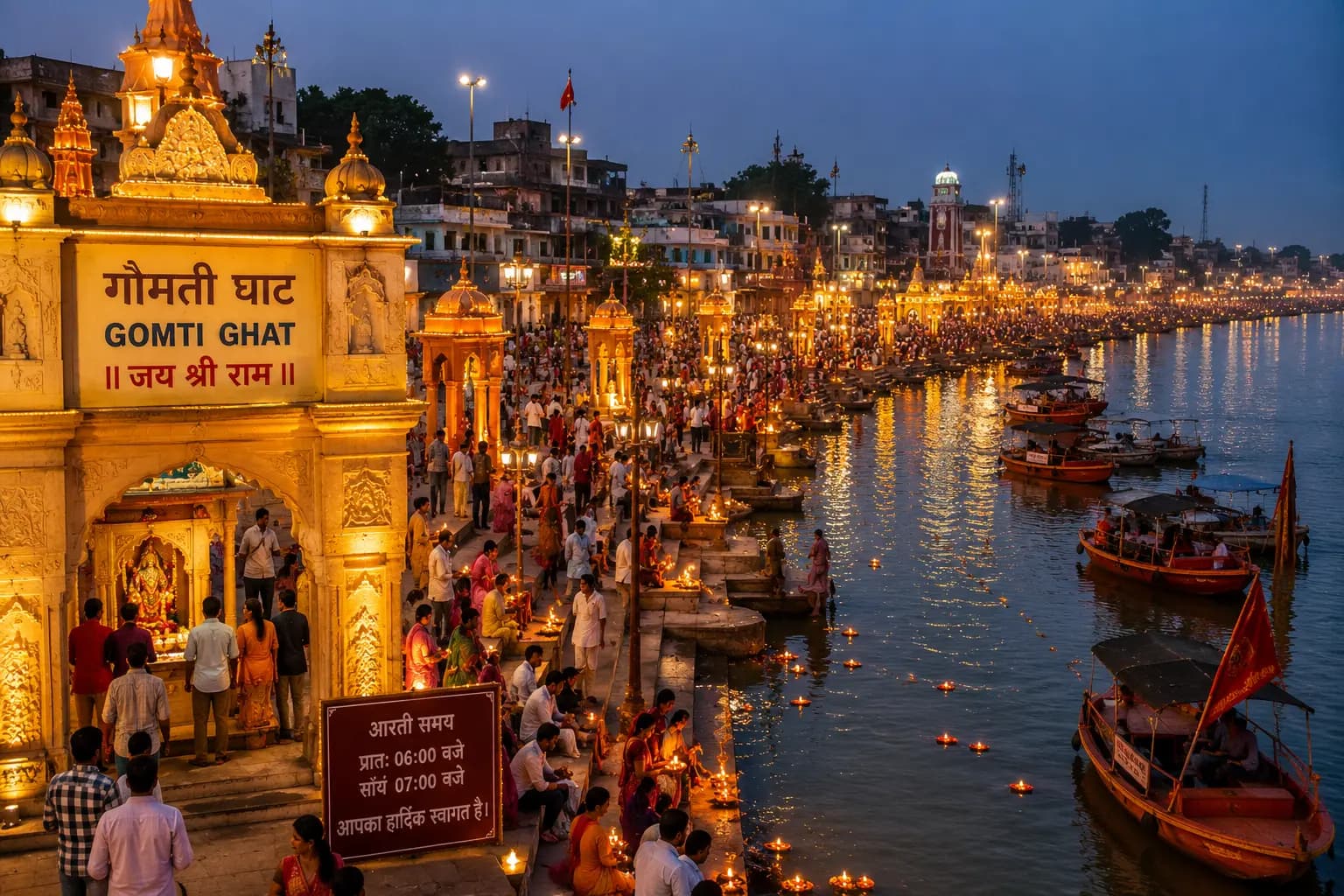 Gomti Ghat - Gomti Ghat Deep Daan
